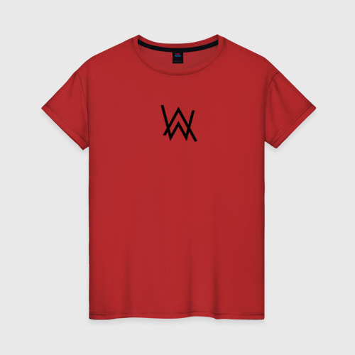 Женская футболка хлопок с принтом ALAN WALKER, вид спереди #2