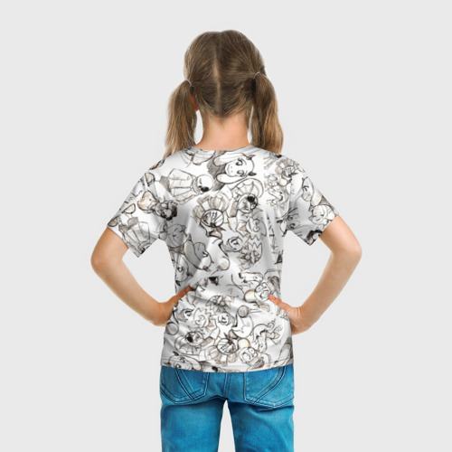 Детская 3D футболка с принтом UNDERTALE, вид сзади #2
