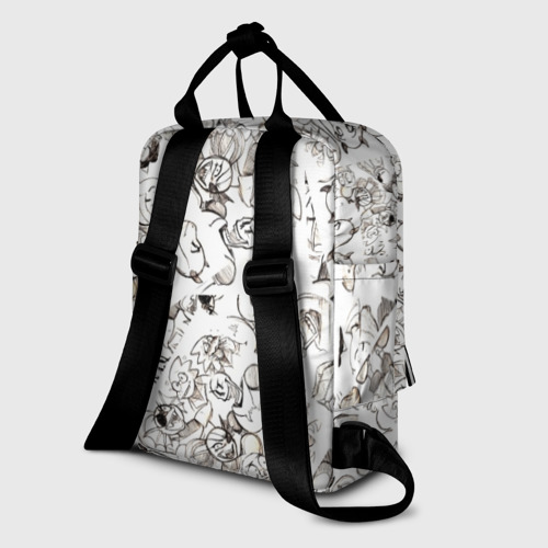 Женский рюкзак 3D с принтом UNDERTALE, вид сзади #1