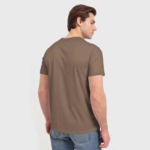 Мужская футболка 3D с принтом It`s time for coffee, вид сзади #2