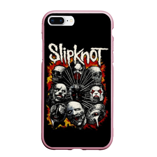 Чехол для iPhone 7Plus/8 Plus матовый с принтом Slipknot, вид спереди #2