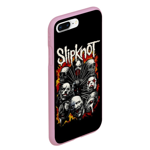 Чехол для iPhone 7Plus/8 Plus матовый с принтом Slipknot, вид сбоку #3