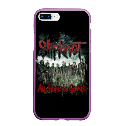 Чехол для iPhone 7Plus/8 Plus матовый с принтом Slipknot, вид спереди #2