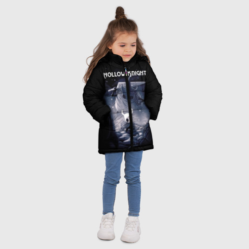 Зимняя куртка для девочек 3D с принтом Hollow Knight, вид сбоку #3