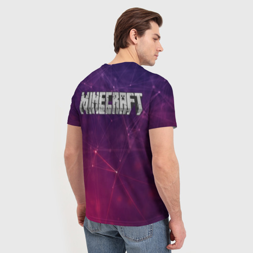 Мужская футболка 3D с принтом Minecraft, вид сзади #2