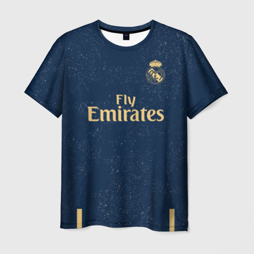 Мужская футболка 3D с принтом Sergio Ramos away 19-20, вид спереди #2