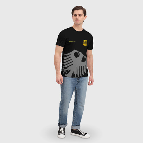 Мужская 3D футболка с принтом Сборная Германии, вид сбоку #3