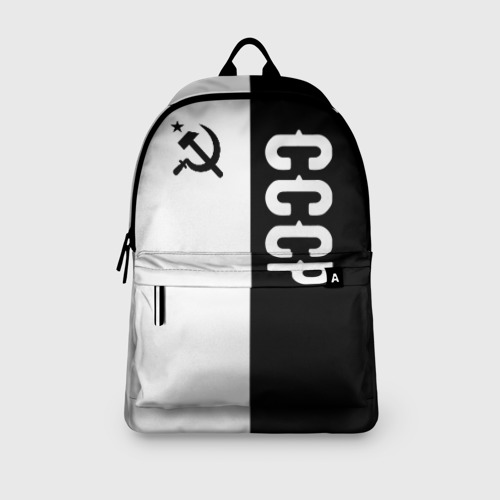 Рюкзак 3D с принтом СССР Black&White, вид сбоку #3