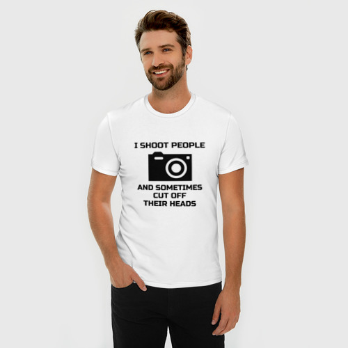 Мужская футболка премиум с принтом Добрый фотограф, фото на моделе #1
