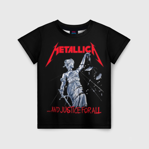 Детская футболка 3D с принтом Metallica Металлика Металика, вид спереди #2