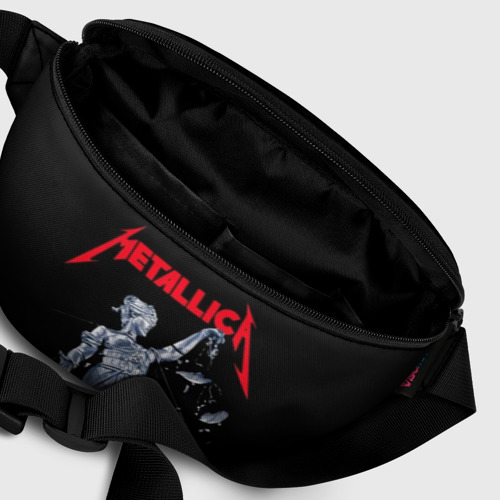 Поясная сумка 3D с принтом Metallica Металлика Металика, фото #6