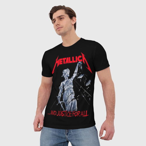 Мужская 3D футболка с принтом METALLICA | МЕТАЛЛИКА | МЕТАЛИКА, фото на моделе #1