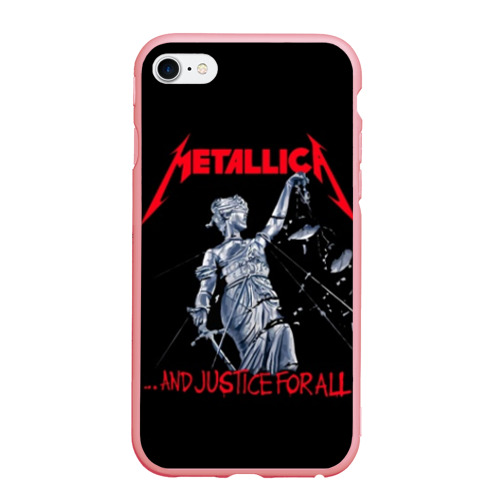 Чехол для iPhone 6/6S матовый с принтом Metallica Металлика Металика, вид спереди #2