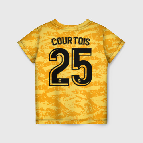 Детская футболка 3D с принтом Courtois gk home 19-20, вид сзади #1