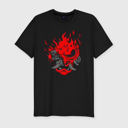 Мужская футболка премиум с принтом CYBERPUNK 2077 KEANU REEVES | КИАНУ РИВЗ | КИБЕРПАНК 2077, вид спереди #2