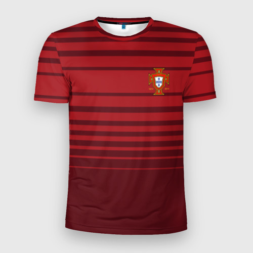 Мужская футболка 3D Slim с принтом Сборная Португалии, вид спереди #2