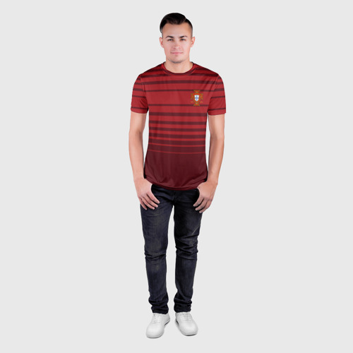 Мужская футболка 3D Slim с принтом Сборная Португалии, вид сбоку #3