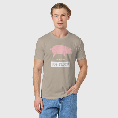Мужская футболка хлопок с принтом Pig Floyd, фото на моделе #1