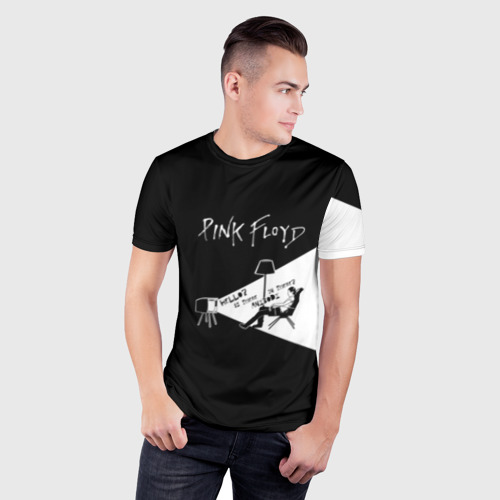 Мужская футболка 3D Slim с принтом Pink Floyd - Comfortably Numb, фото на моделе #1