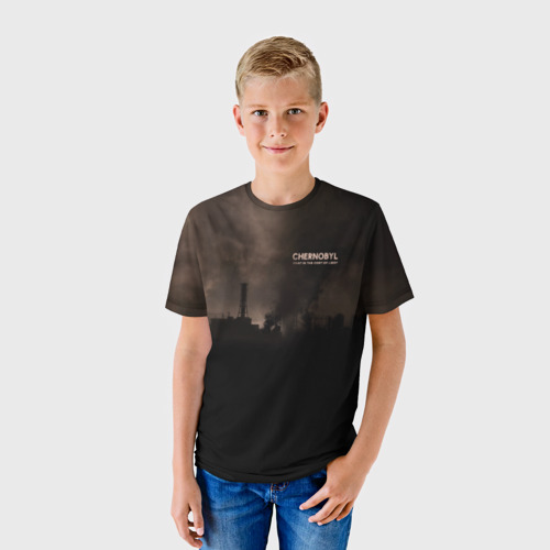 Детская футболка 3D с принтом Чернобыль 6, фото на моделе #1