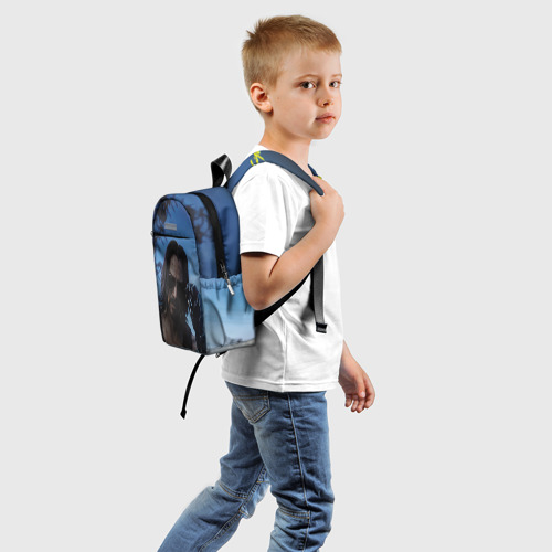 Детский рюкзак 3D с принтом Кибер, вид сзади #1