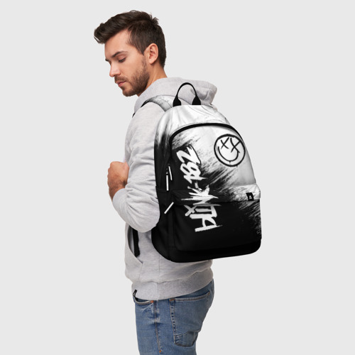 Рюкзак 3D с принтом Blink-182 (2), фото на моделе #1