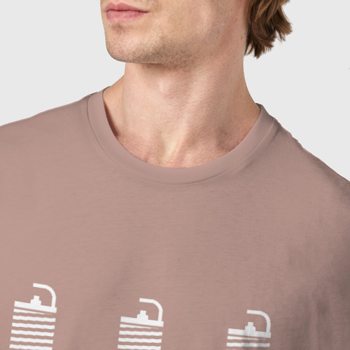 Мужская футболка хлопок с принтом Романтика, свечи, гараж, фото #4