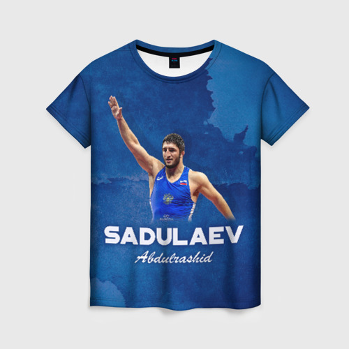 Женская футболка 3D с принтом Абдулрашид Садулаев, вид спереди #2