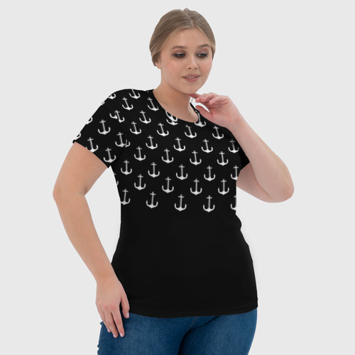 Женская футболка 3D с принтом Якоря, фото #4
