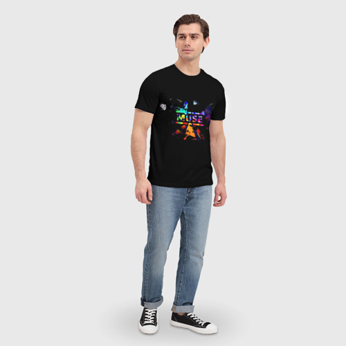 Мужская футболка 3D с принтом Muse, вид сбоку #3