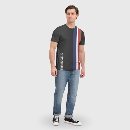 Мужская 3D футболка с принтом Bridges corp, вид сбоку #3