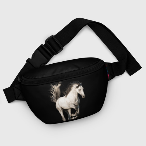 Поясная сумка 3D с принтом Серный в яблоках конь, фото #5
