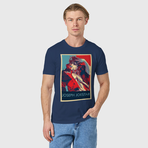 Мужская футболка хлопок с принтом Джозеф Джостар, фото на моделе #1
