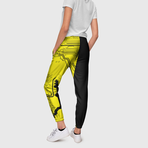 Женские брюки 3D с принтом Cyberpunk 2077 (4), вид сзади #2