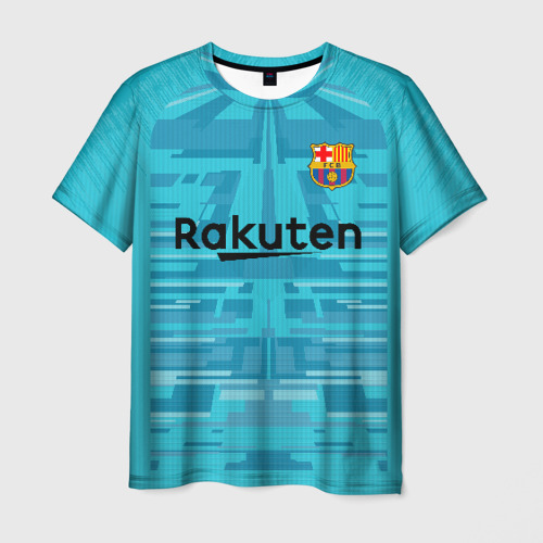 Мужская футболка 3D с принтом Barcelona Gk 19-20, вид спереди #2