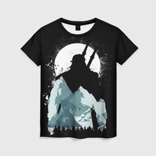 Женская футболка 3D с принтом The Witcher 3: Wild Hunt, вид спереди #2
