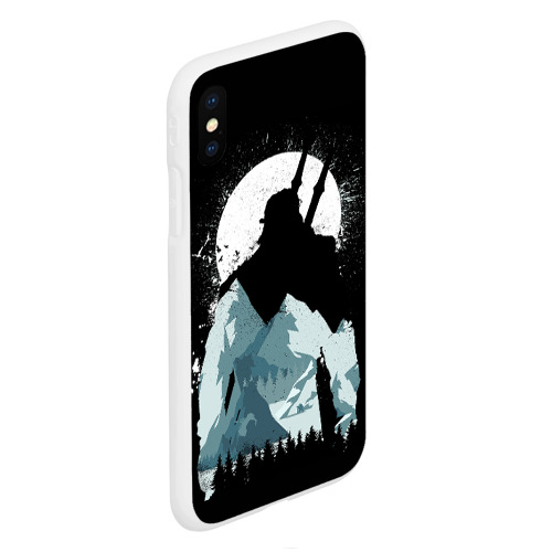 Чехол для iPhone XS Max матовый с принтом The Witcher 3: Wild Hunt, вид сбоку #3