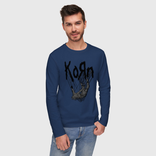 Мужской лонгслив хлопок с принтом Korn: the Nothing, фото на моделе #1
