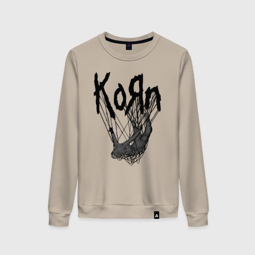 Женский свитшот хлопок с принтом Korn: the Nothing, вид спереди #2