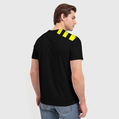 Мужская футболка 3D с принтом Manchester City away 19-20, вид сзади #2