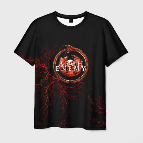 Мужская 3D футболка с принтом Arch Enemy, вид спереди #2