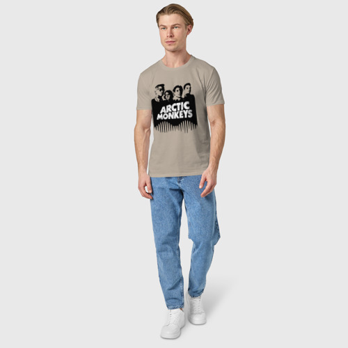Мужская футболка хлопок с принтом ARCTIC MONKEYS, вид сбоку #3