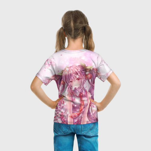 Детская футболка 3D с принтом Hatsune Miku, вид сзади #2