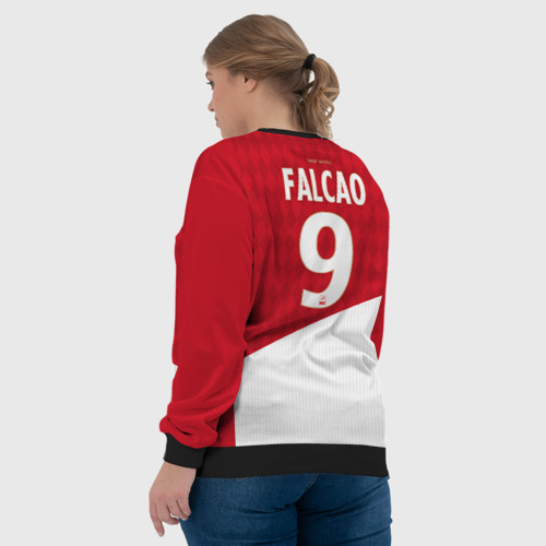 Женский свитшот 3D с принтом Falcao home 19-20, вид сзади #2