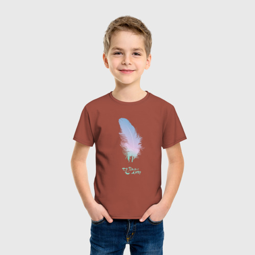 Детская футболка хлопок с принтом Дан ,последняя миссия ангела, фото на моделе #1