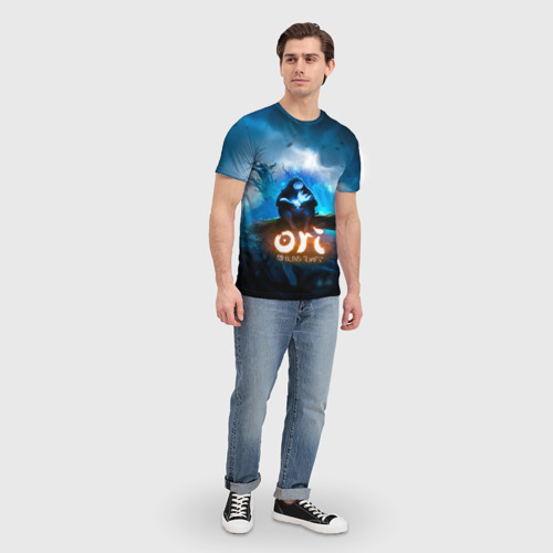 Мужская футболка 3D с принтом Ori - And The Will Of The Wisp, вид сбоку #3