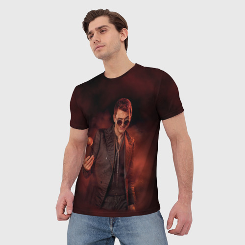 Мужская футболка 3D с принтом Кроули, фото на моделе #1