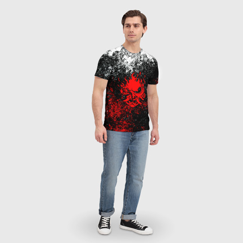 Мужская футболка 3D с принтом SAMURAI KEANU REEVES, вид сбоку #3