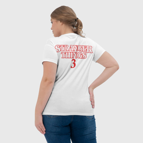 Женская футболка 3D с принтом Stranger Things 3, вид сзади #2