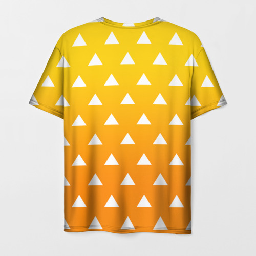 Мужская 3D футболка с принтом ZENITSU | ЗЕНИТСУ (КИМОНО), вид сзади #1